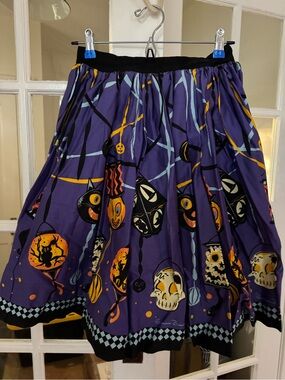Vintage Inspired Halloween Print Full Skirt